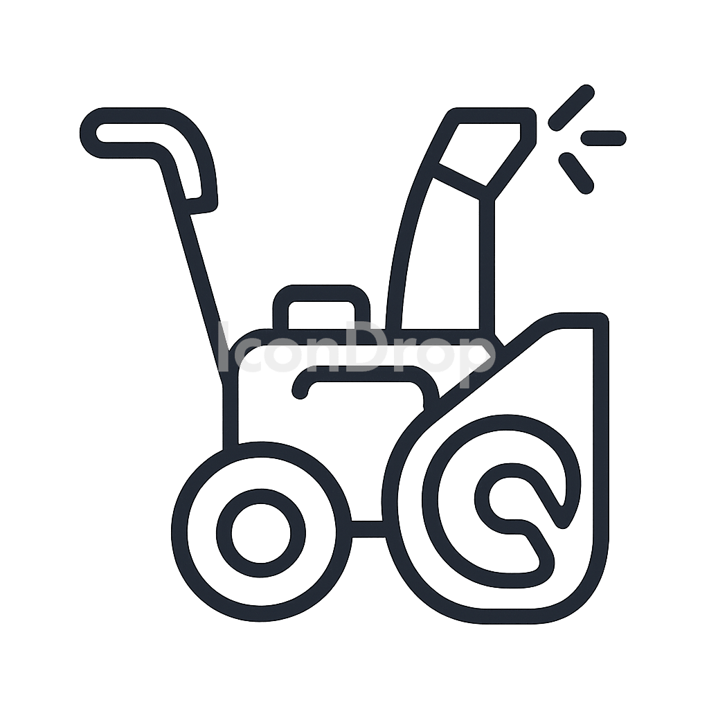Snow Blower Icon Outline