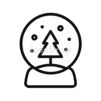 Snow Globe Icon Outline
