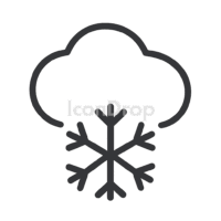 Snow Icon Aesthetic Outline