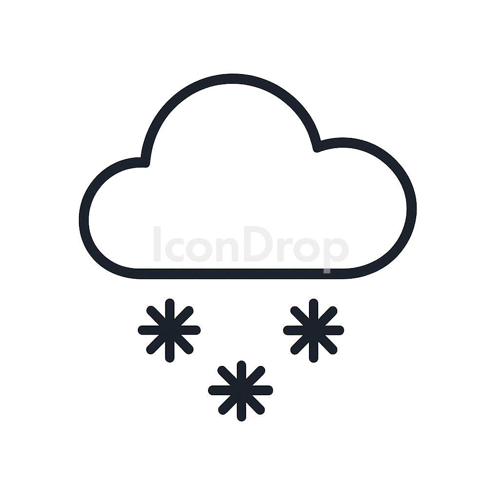 Snow Icon Weather App Outline