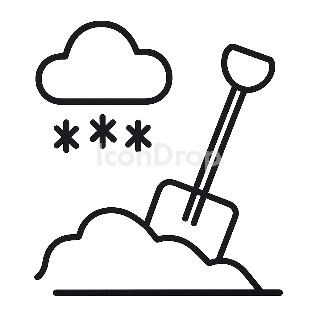 Snow Removal Icon Outline