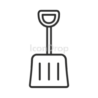 Snow Shovel Icon Outline