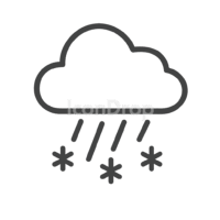 Snow Showers Icon Outline