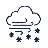 Snow Storm Icon Outline
