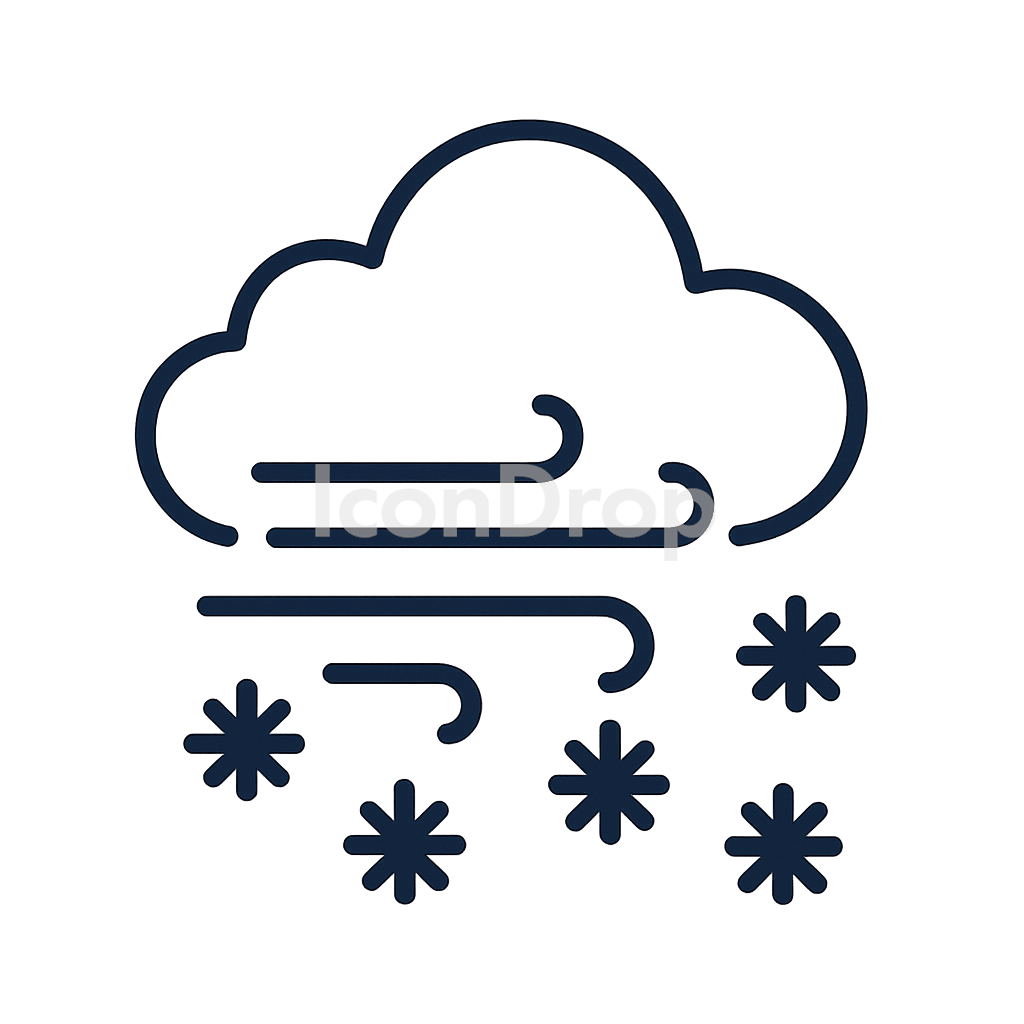 Snow Storm Icon Outline