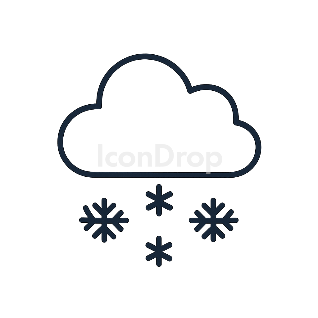 Snowfall Icon Outline