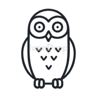 Snowy Owl Icon Outline