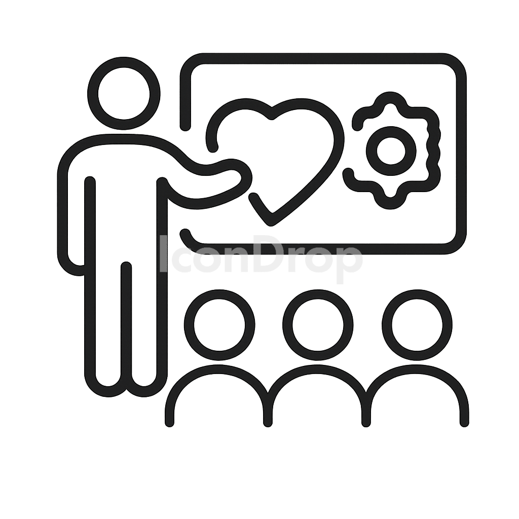 Soft Skills Training Icon Outline