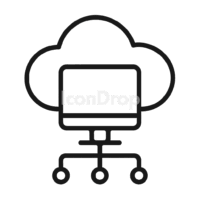 Software As A Service Icon Outline
