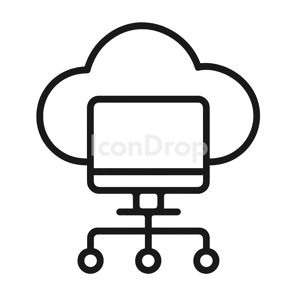 Software As A Service Icon Outline