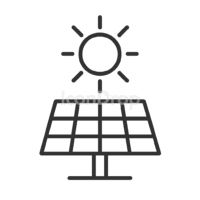 Solar Power Plant Icon Outline