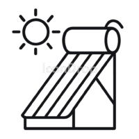 Solar Water Heater Icon Outline