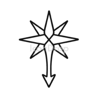 South Icon Star Outline
