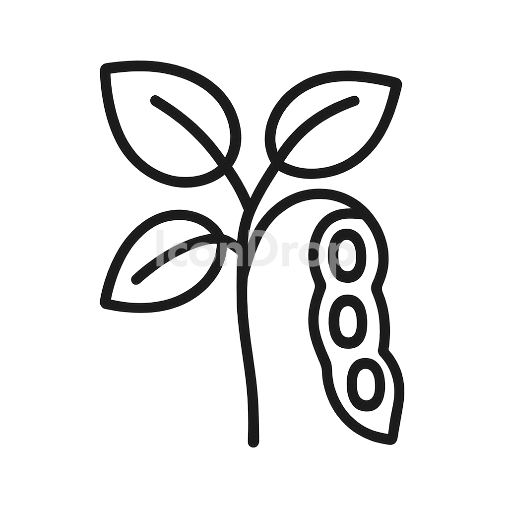 Soybean Plant Icon Outline
