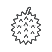 Spike Fruit Icon Outline