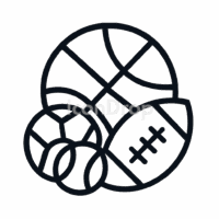 スポーツボール全般のアイコン（アウトライン）