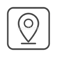 Square Location Icon Outline