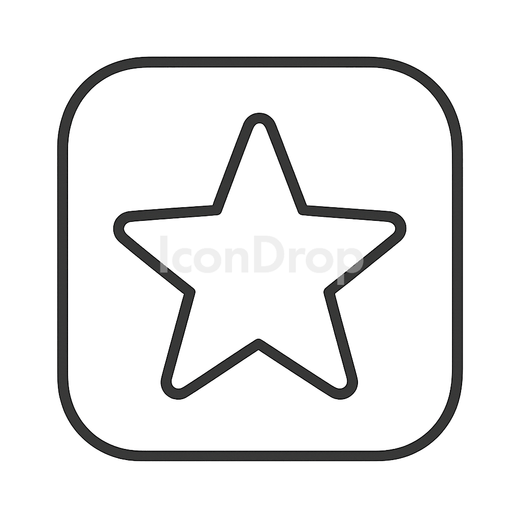 Star App Icon Aesthetic Outline