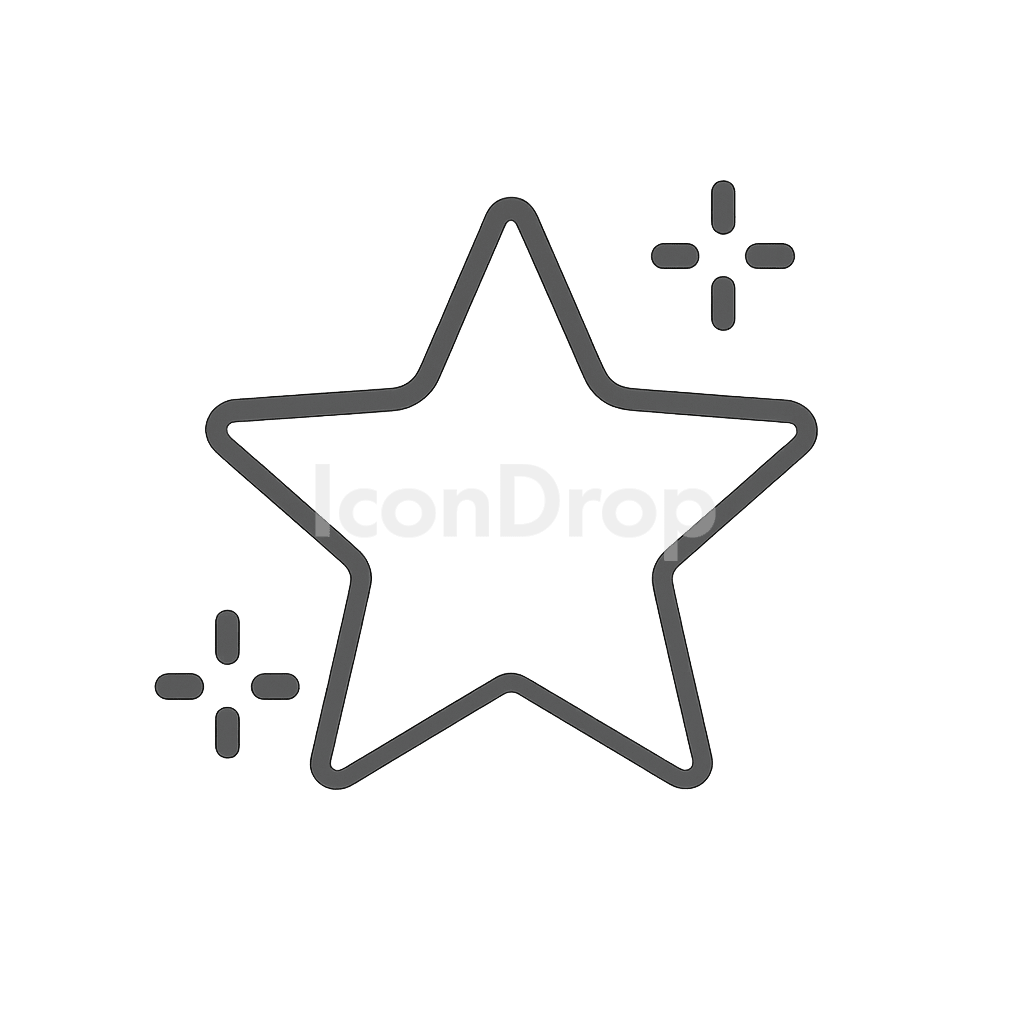 Star Icon Aesthetic Outline