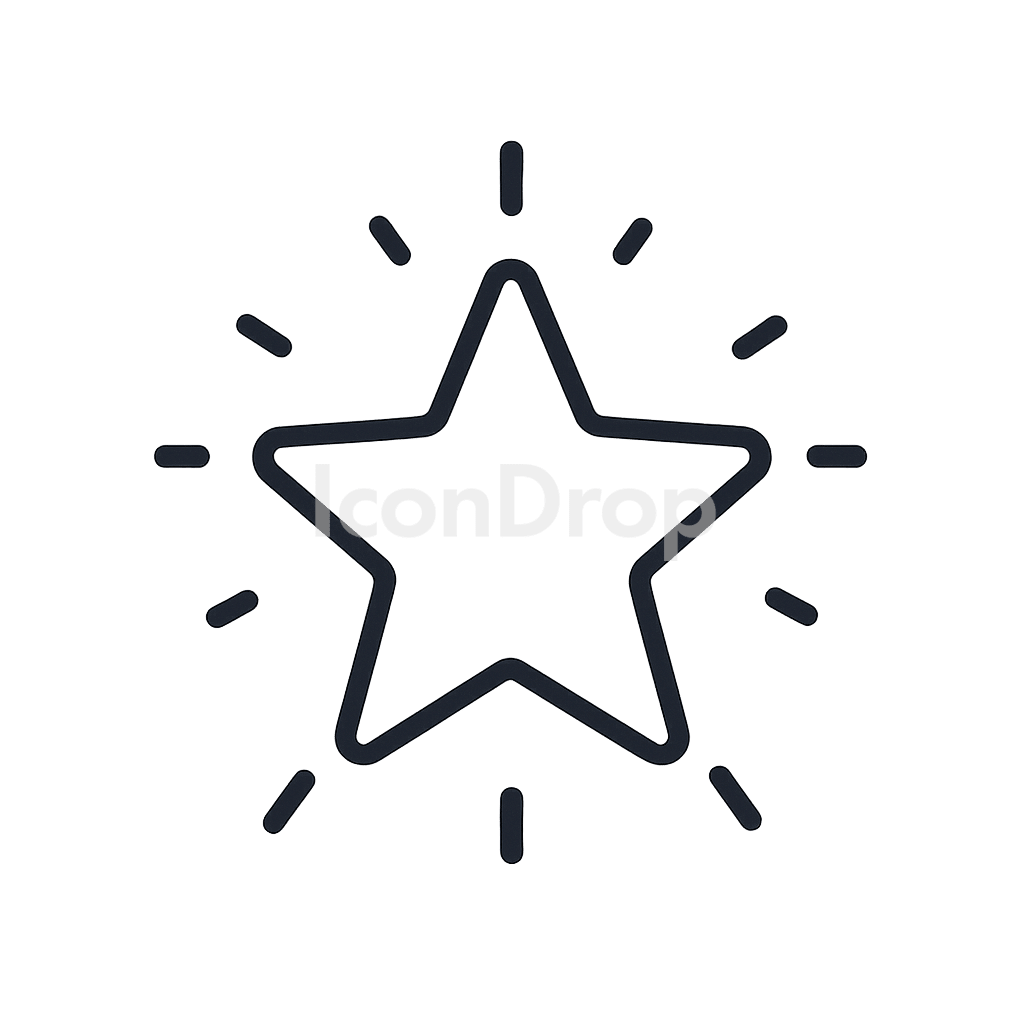 Star Icon Ai Outline