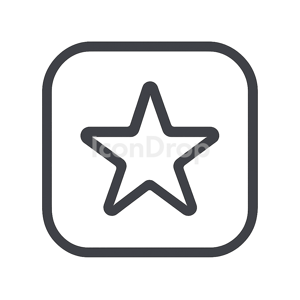 Star Icon App Outline