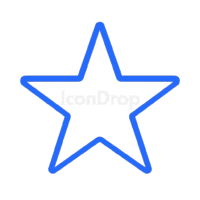 Star Icon Blue Outline