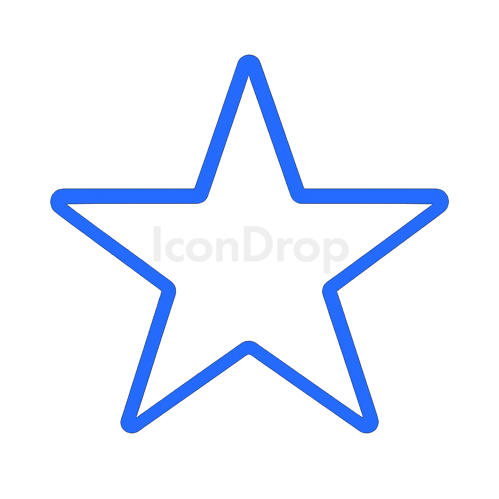Star Icon Blue Outline