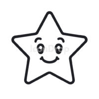 Star Icon Cartoon Outline