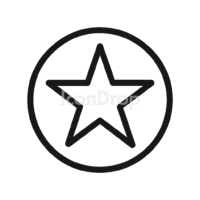 Star Icon Circle Outline