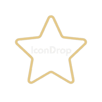 Star Icon Gold Outline