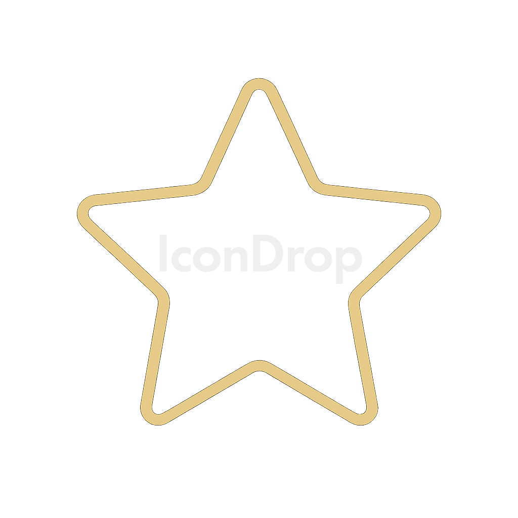 Star Icon Gold Outline