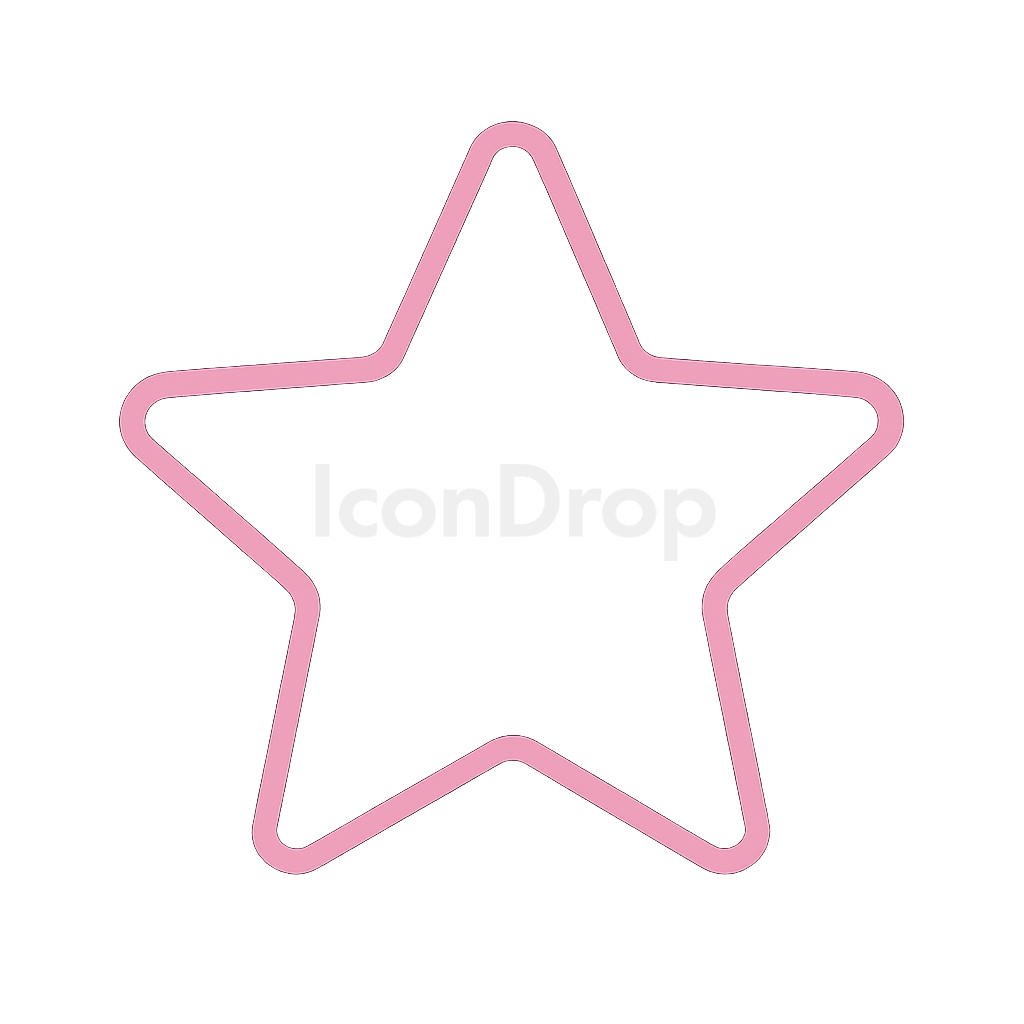 Star Icon Pink Outline