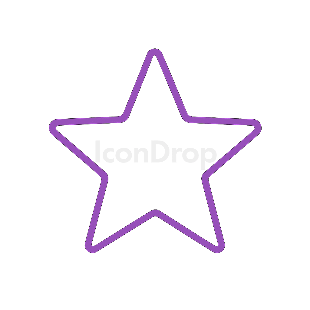 Star Icon Purple Outline