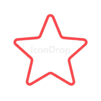 Star Icon Red Outline