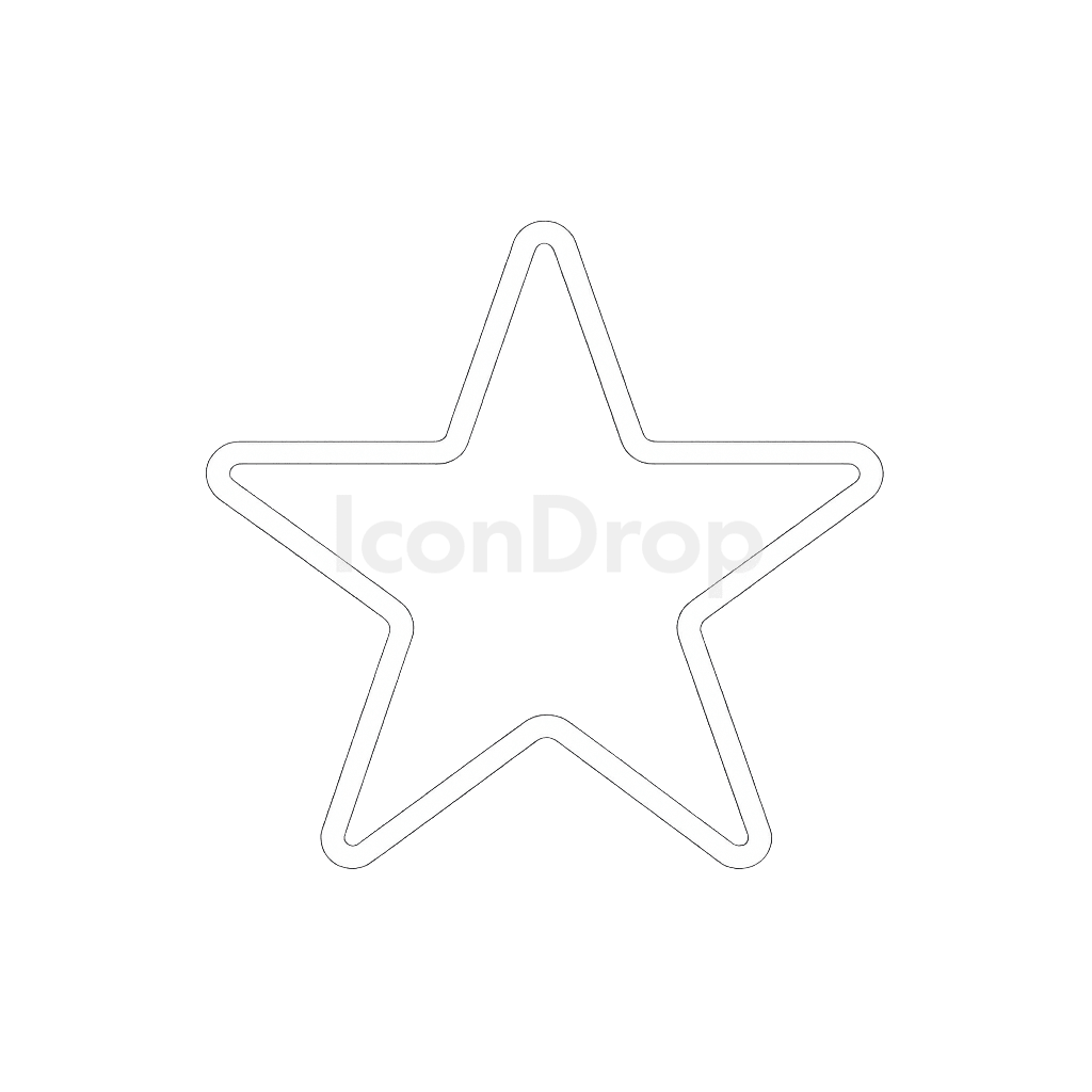 Star Icon White Outline
