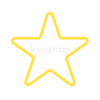 Star Icon Yellow Outline