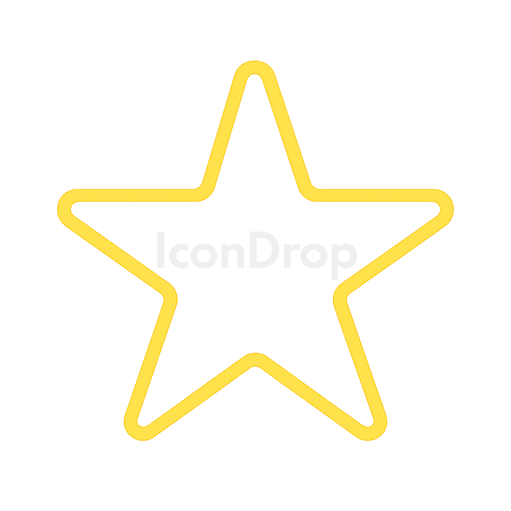 Star Icon Yellow Outline
