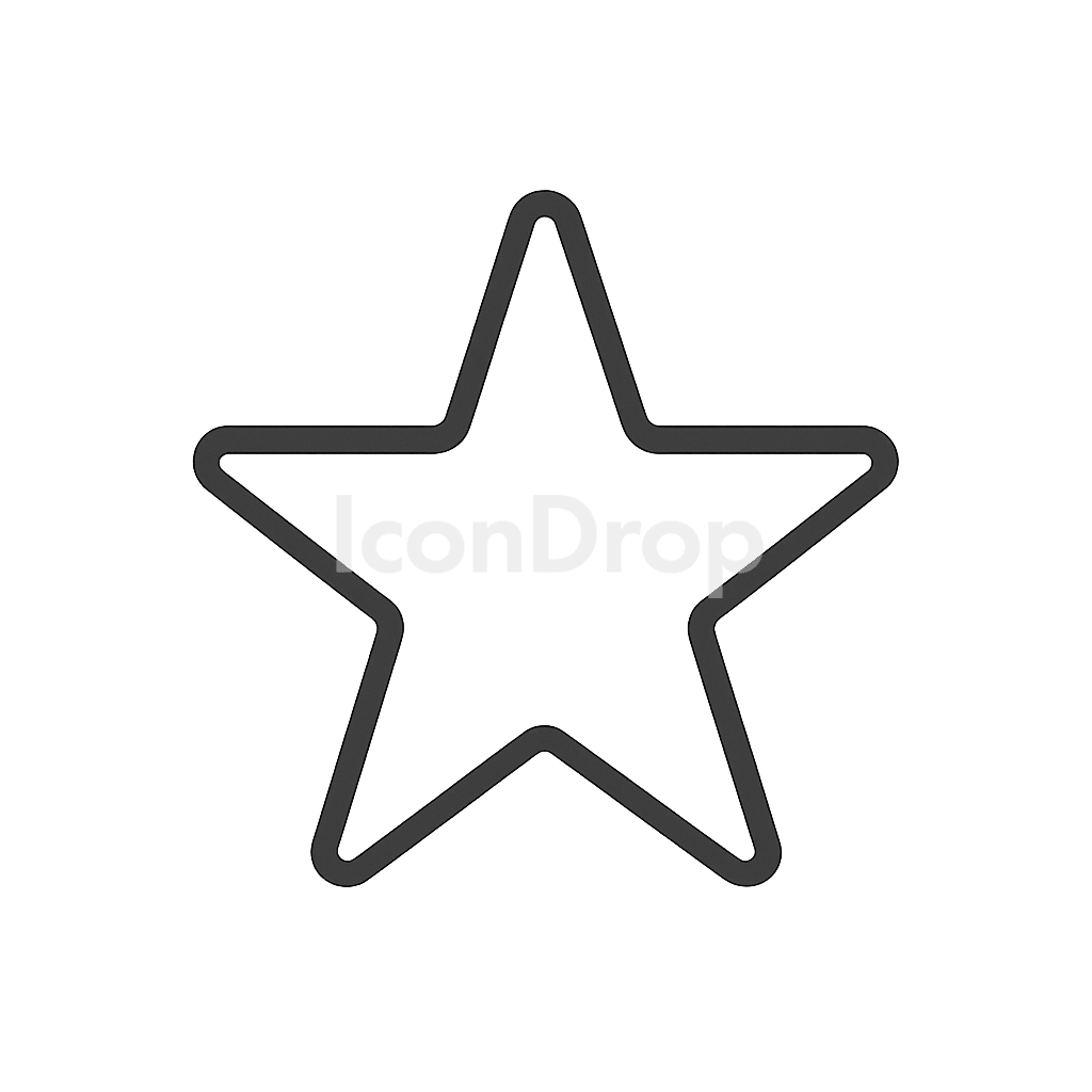 Star Mark Icon Outline