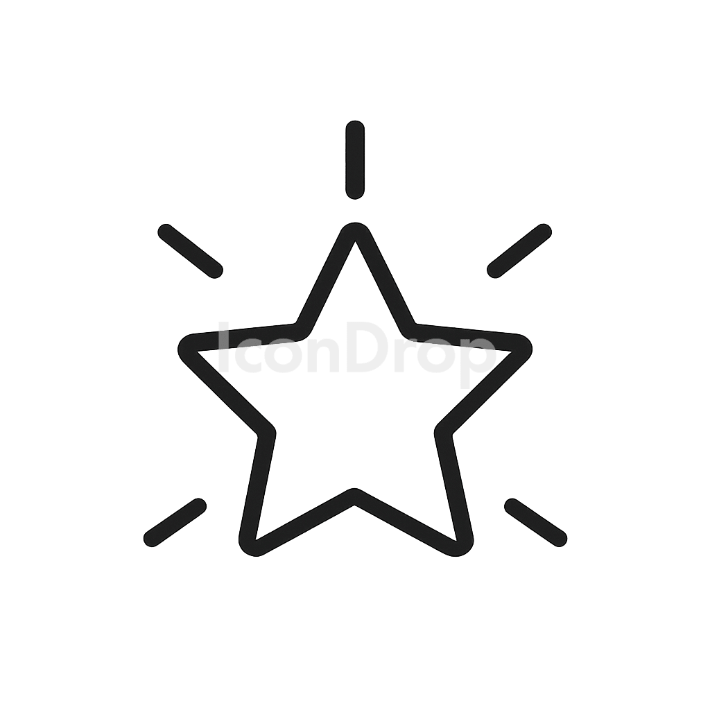 Star Power Icon Outline
