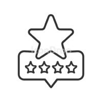 Star Reviews Icon Outline