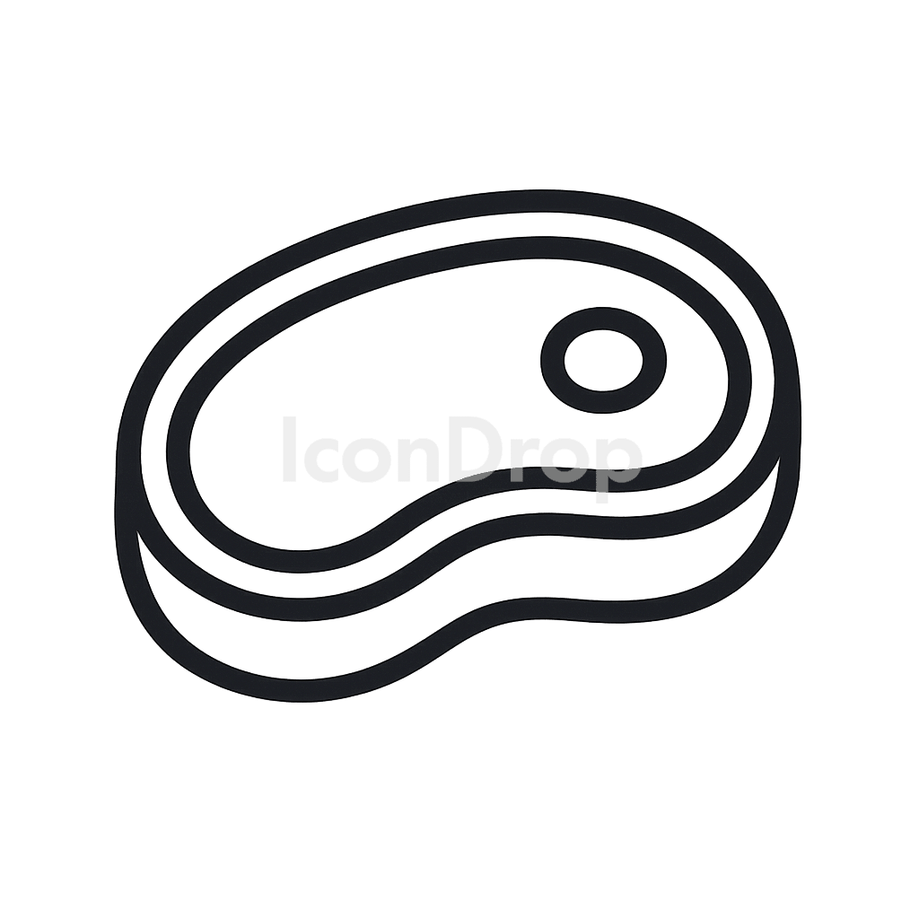 Steak Meat Icon Outline