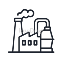 Steel Plant Icon Outline