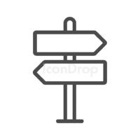 Street Sign Icon Outline