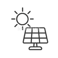 Sun Energy Icon Outline