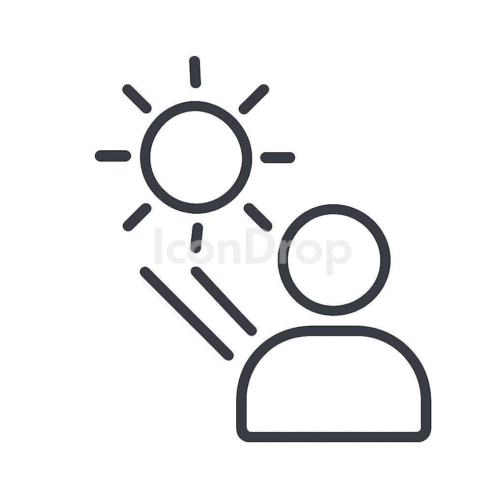 Sun Exposure Icon Outline