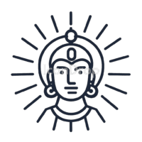 Sun God Icon Outline