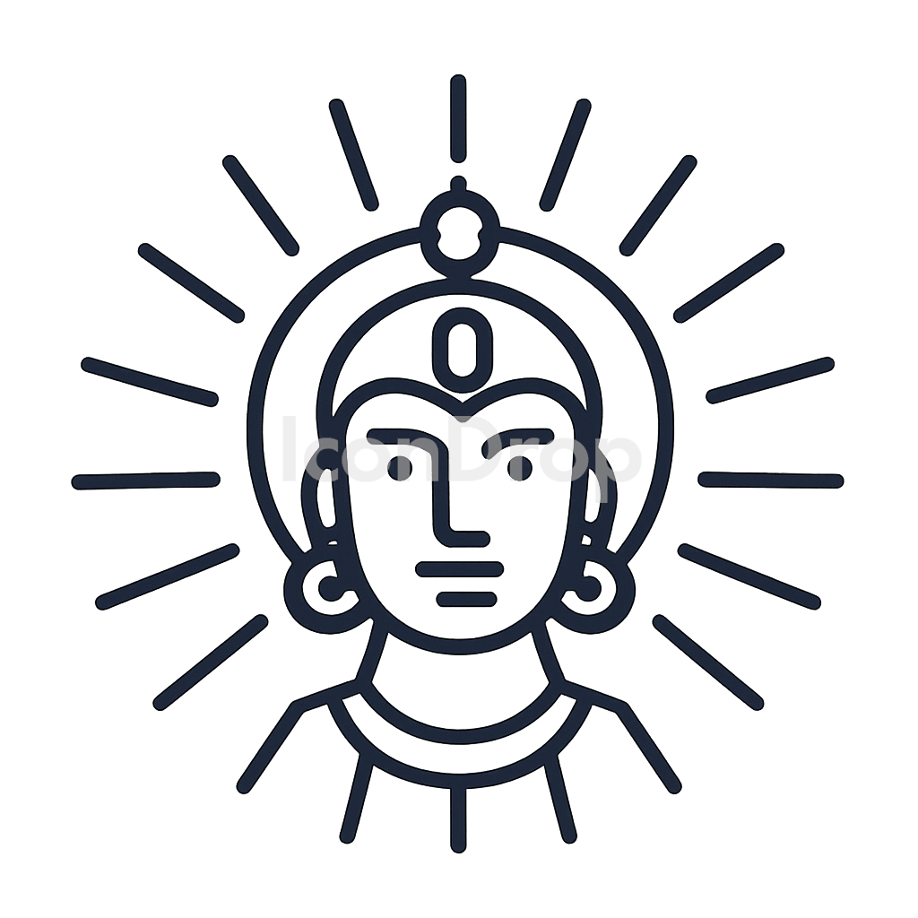 Sun God Icon Outline