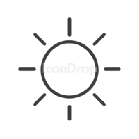 Sun Icon Aesthetic Outline