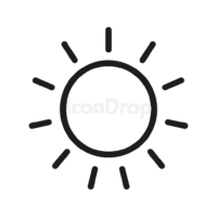 Sun Icon Outline