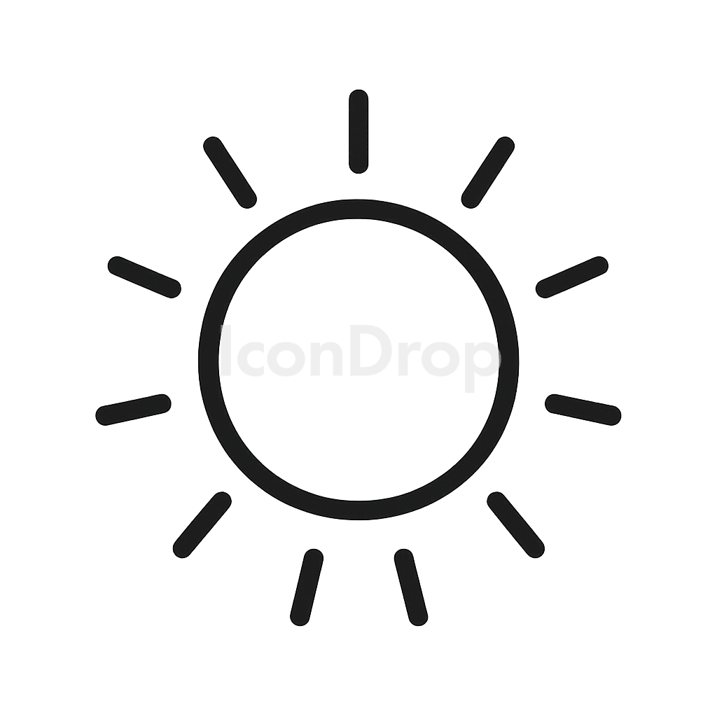 Sun Icon Outline